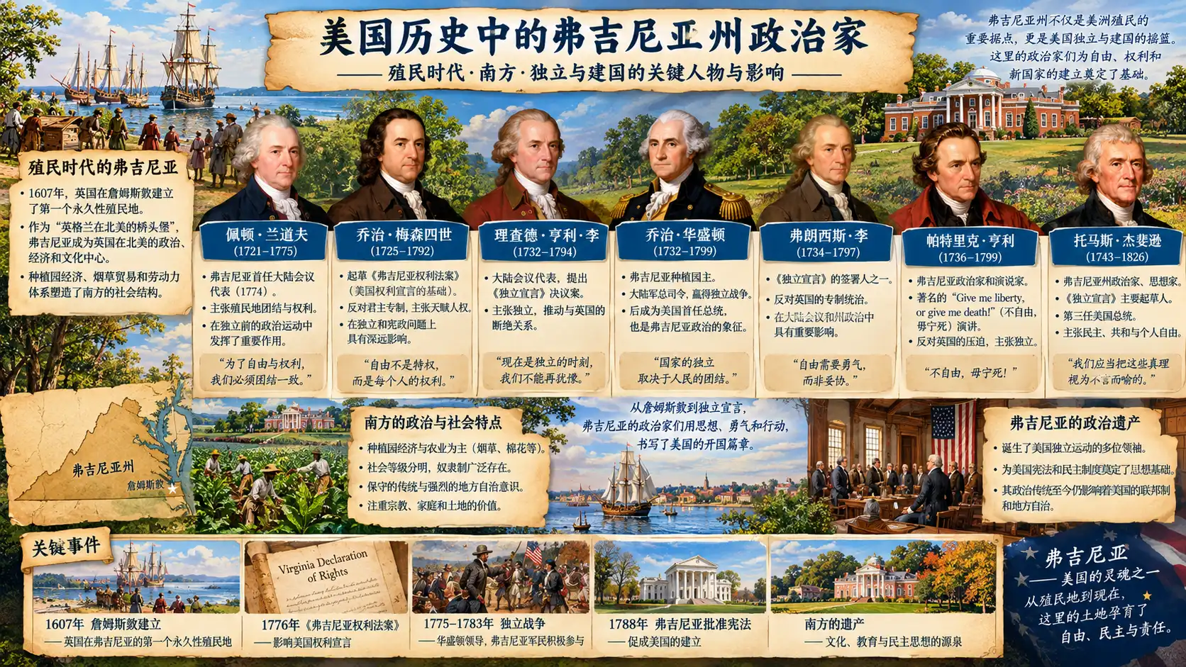 軍歴を重ね大陸軍司令官として独立を主導した建国の父