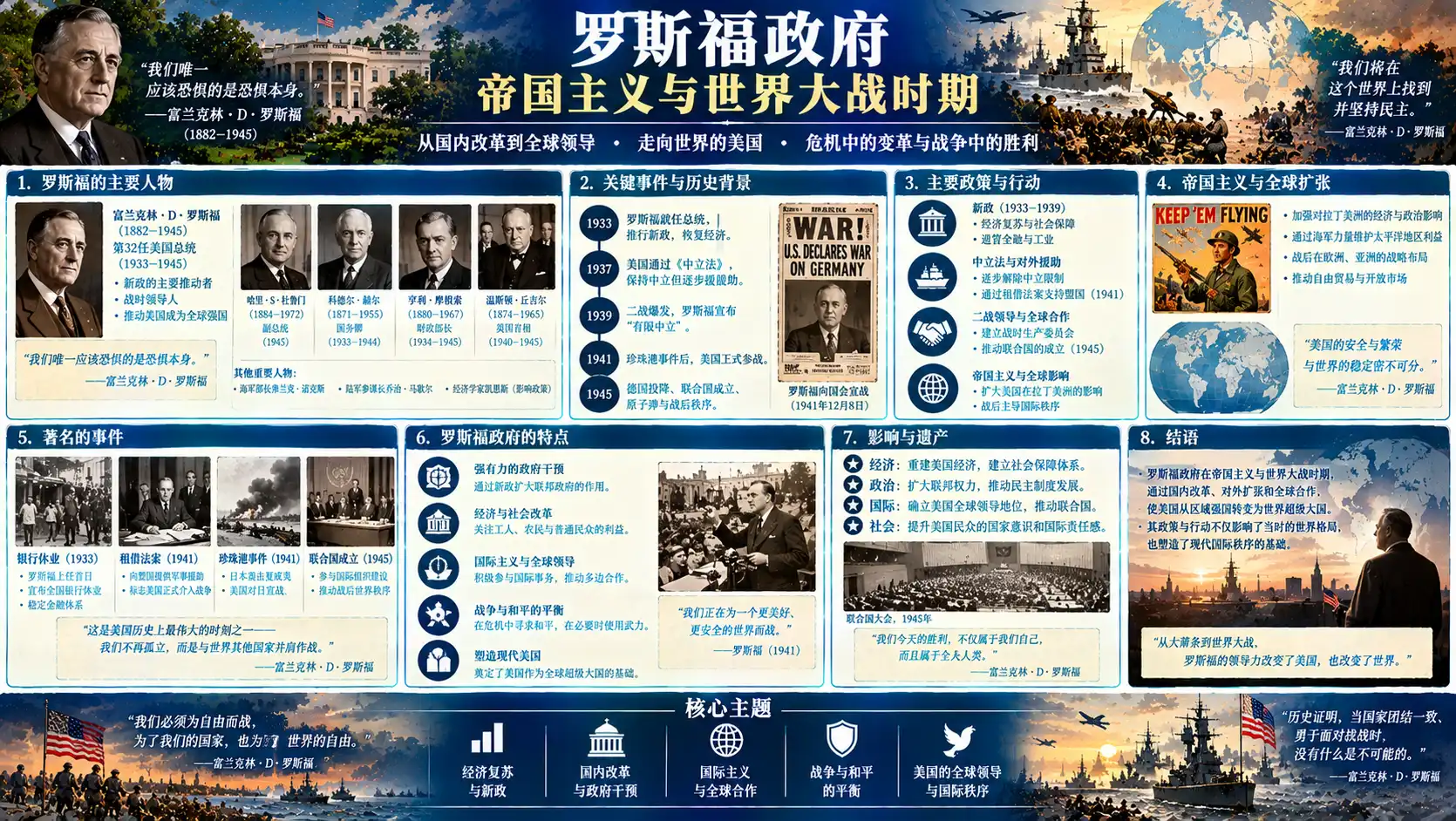 世界恐慌と大戦を導いた四選大統領